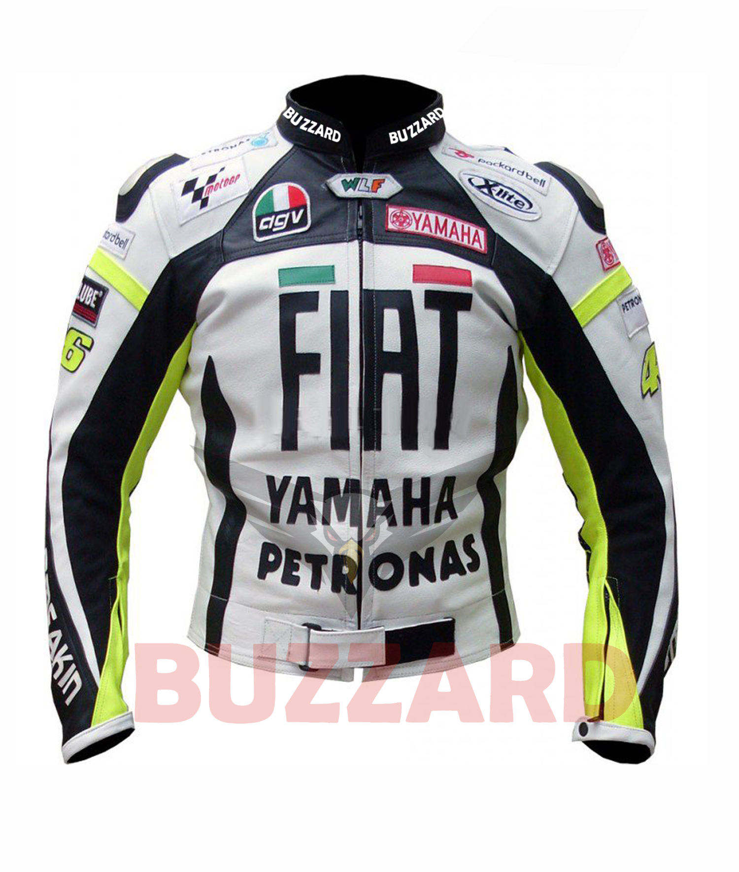 YAMAHA FIAT PETRONA MOTORCYCLE LEATHER RACING JACKET YAMAHA FIAT PETRONA MOTORCYCLE LEATHER RACING JACKET - Image 1
