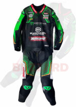JONATHAN REA MOTORCYCLE LEATHER SUIT KAWASAKI Motocard Leather Racing suit
