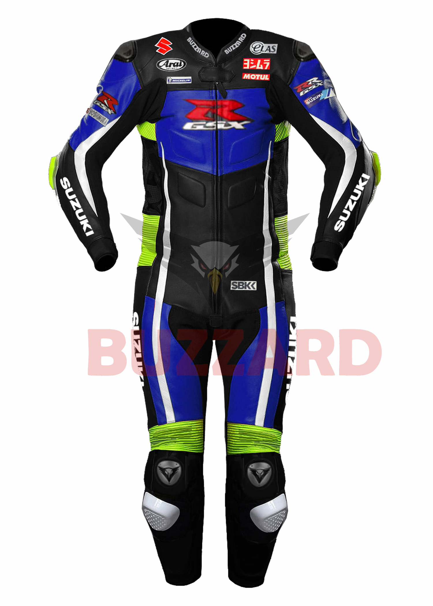 SUZUKI GSX R MOTORCYCLE LEATHER RACING SUIT SUZUKI GSX R MOTORCYCLE LEATHER RACING SUIT BIKER LEATHER RACE SUIT - Image 1