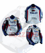 SUZUKI TYCO MOTORCYCLE LEATHER RACING JACKET MOTORBIKE LEATHER JACKET - Image 2