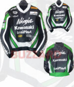 Kawasaki Ninja Motorcycle Leather Racing Jacket – Premium Quality Kawasaki Leather Jacket Motorbike Rider Jacket - Image 2